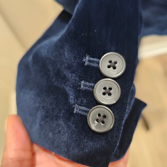 Land's End Canvas Blue Suede Blazer Size - Picture 6 of 9